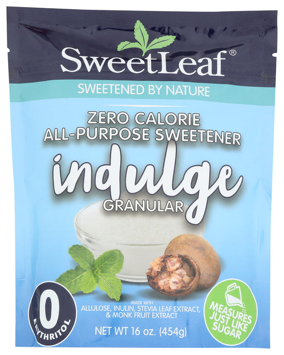 SWEETLEAF: Zero Calorie All-Purpose Indulge Granular Sweetener, 16 oz