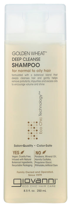 GIOVANNI COSMETICS: Golden Wheat Shampoo For Normal To Oily Hair, 8.5  oz