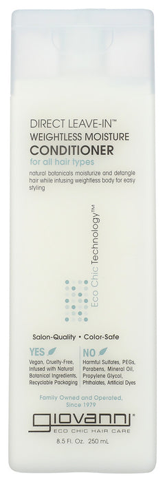 GIOVANNI COSMETICS: Direct Leave-in Conditioner, 8.5 oz