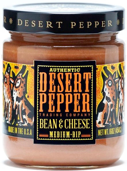 DESERT PEPPER: Bean & Cheese Dip - Medium, 16 oz