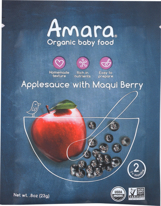 AMARA: Applesauce with Maqui Berry Organic Baby Food, 1 ea