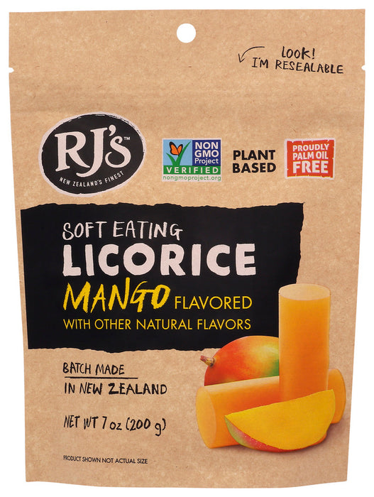 RJS LICORICE: Soft Eating Mango Licorice, 7 oz