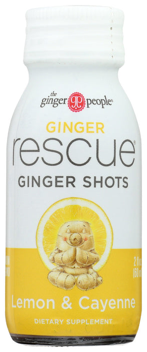 GINGER PEOPLE: Rescue Ginger Shots Lemon & Cayenne, 2 oz