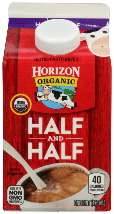 HORIZON: Organic Half & Half Ultra Pasteurized, 16 oz