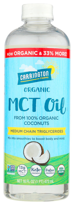 CARRINGTON FARMS: Organic MCT Oil, 16 oz