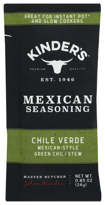 KINDERS: Seasoning Chile Verde, 0.85 OZ