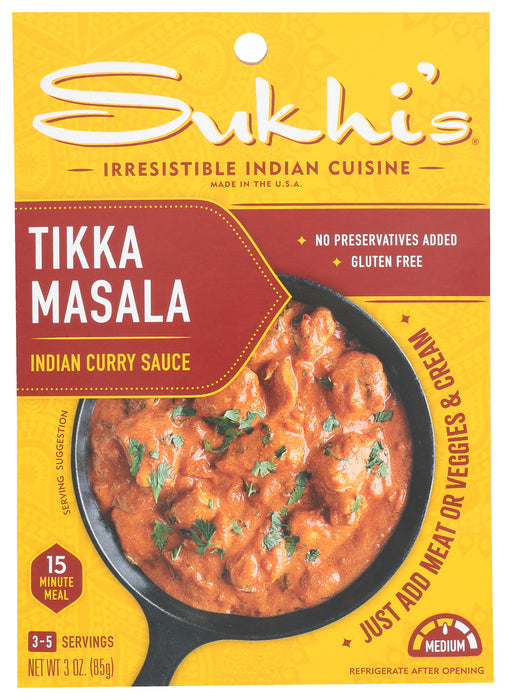 SUKHIS: Tikka Masala Indian Curry Sauce, 3 oz