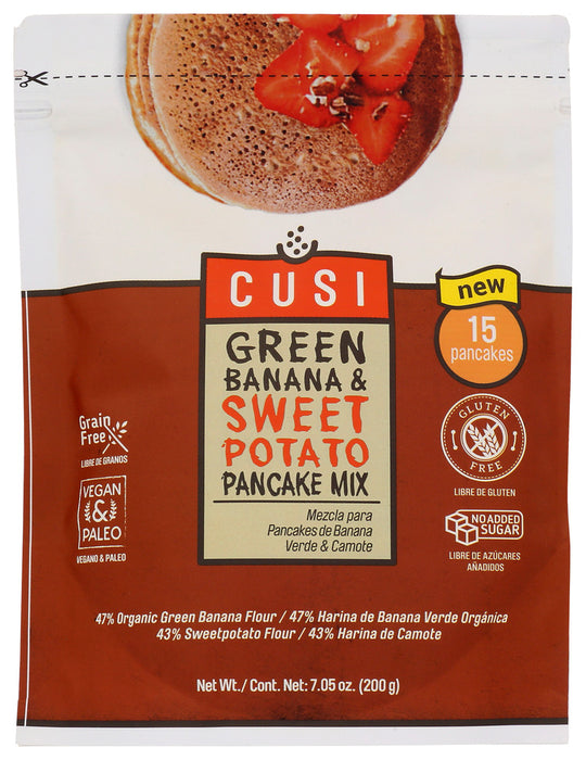 CUSI WORLD: Green Banana Sweet Potato Pancake Mix, 7.05 oz