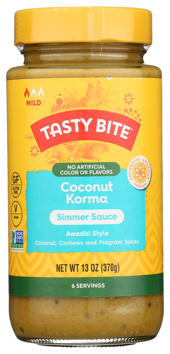 TASTY BITE: Coconut Korma Simmer Sauce, 13 oz