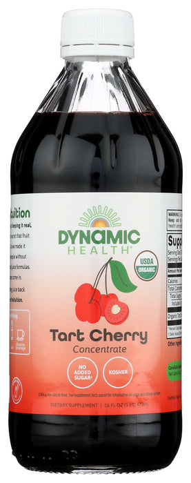 DYNAMIC HEALTH: Organic Certified Tart Cherry Juice Concentrate, 16 Oz