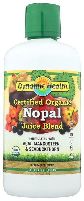 DYNAMIC HEALTH: Organic Certified Nopal Superfruit Juice Blend, 33.8 Oz