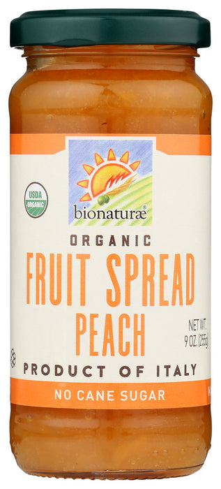 BIONATURAE: Fruit Spread Peach Organic, 9 oz