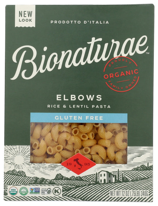BIONATURAE: Organic Pasta Elbows Gluten Free, 12 oz