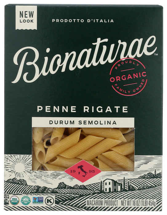 BIONATURAE: Organic Durum Semolina Pasta Penne Rigate, 16 oz