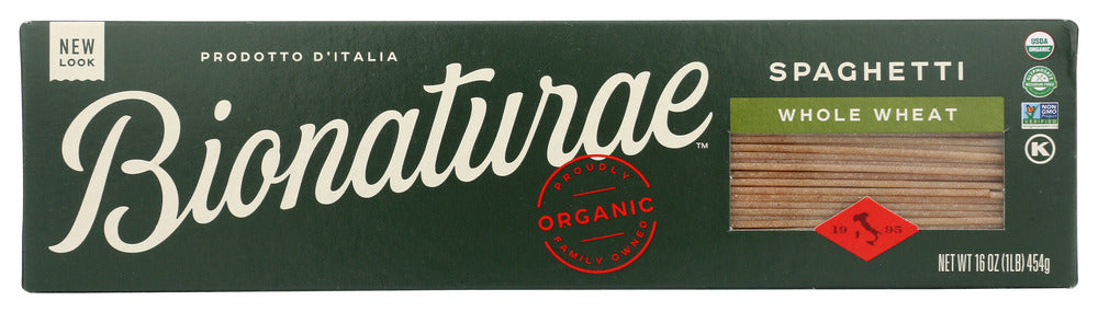 BIONATURAE: Organic Whole Wheat Pasta Spaghetti, 16 Oz