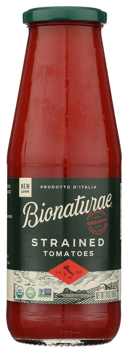 BIONATURAE: Organic Strained Tomatoes, 24 Oz
