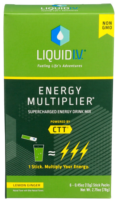 LIQUID IV: Energy Multiplier Lemon Ginger, 2.75 oz