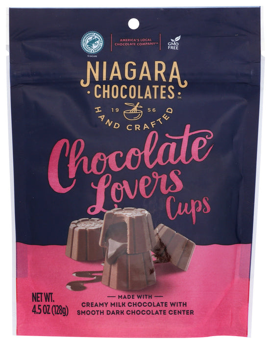 NIAGARA: Chocolate Lovers Cups Stand Up Bag, 4.5 oz