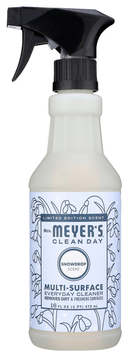 MRS MEYERS CLEAN DAY: Clnr Mltsrfce Hol Snw Drp, 16 oz