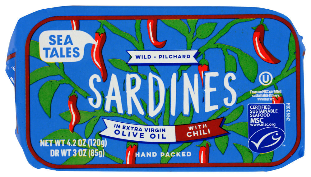SEA TALES: Sardines Oo Chili, 4.2 oz