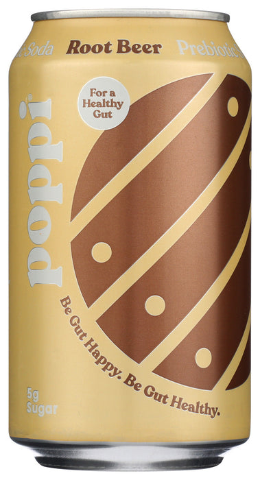 POPPI: Root Beer Prebiotic Soda, 12 fo