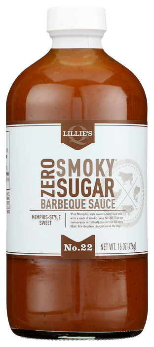 LILLIES Q: Sauce Smoky Zero Sugar, 16 OZ
