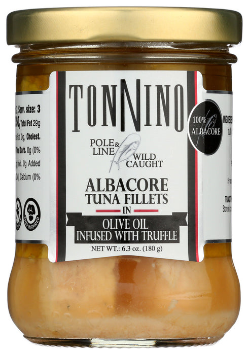 TONNINO: Albacore Tuna Fillet in Olive Oil with Truffle, 6.3 oz