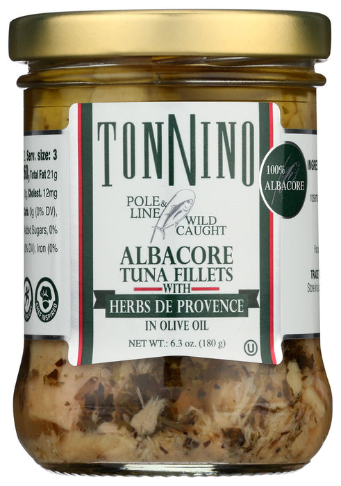 TONNINO: Albacore Tuna Fillet with Herbs De Provence, 6.3 oz