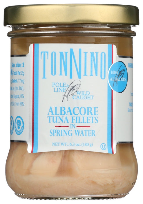 TONNINO: Albacore Tuna Fillet in Spring Water, 6.3 oz