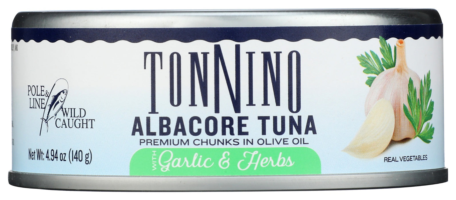 TONNINO: Albacore Tuna with Garlic and Herbs, 4.94 oz