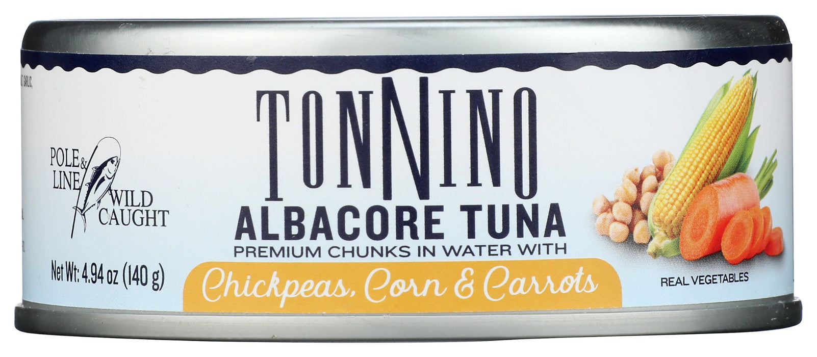 TONNINO: Albacore Tuna with Chickpea, Corn and Carrots, 4.94 oz