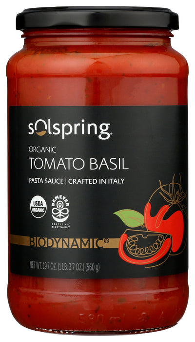SOLSPRING: Sauce Pasta Tomato Basil, 19.7 oz