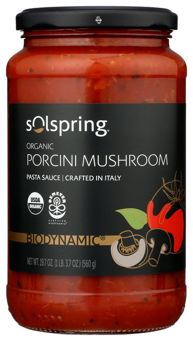 SOLSPRING: Porcini Mushroom Italian Pasta Sauce, 19.7 oz