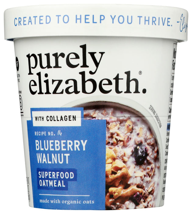 PURELY ELIZABETH: Blueberry Walnut Collagen Protein Oats Cup, 2 oz