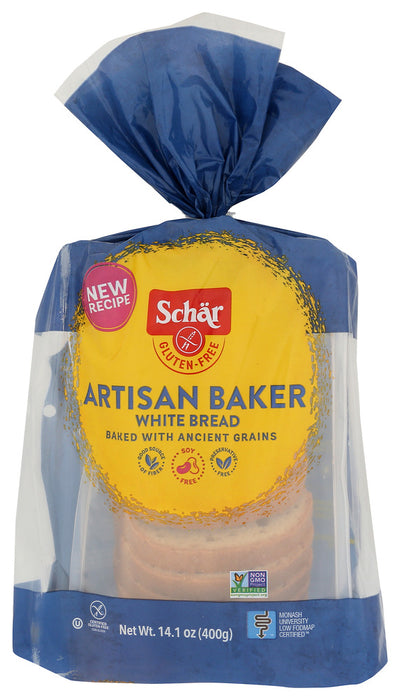 SCHAR: Gluten Free Artisan Baker White Bread, 14.1 oz