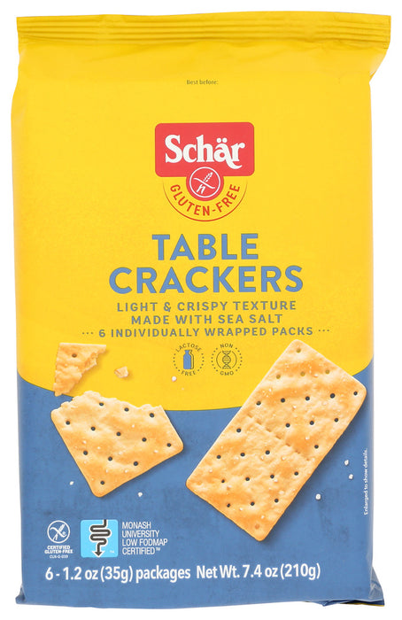 SCHAR: Table Crackers Gluten Free, 7.4 oz