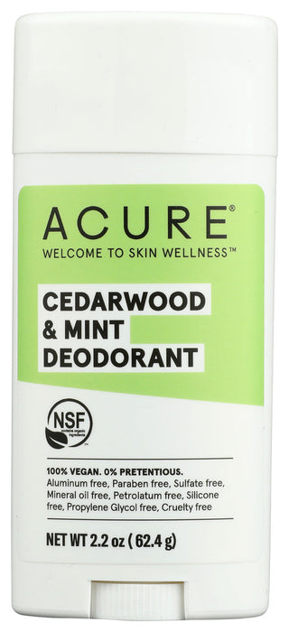 ACURE: Deodorant Cedarwood Mint, 2.25 oz