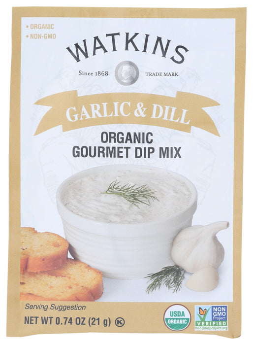 WATKINS: Mix Garlic Dip Org, 0.74 oz