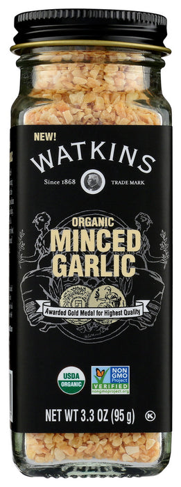 WATKINS: Organic Minced Garlic, 3.3 oz