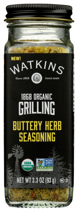 WATKINS: Organic Grilling Buttery Herb Seasoning, 3.3 oz