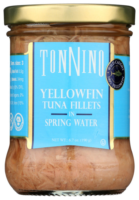 TONNINO: Yellowfin Tuna Fillets In Spring Water, 6.7 oz