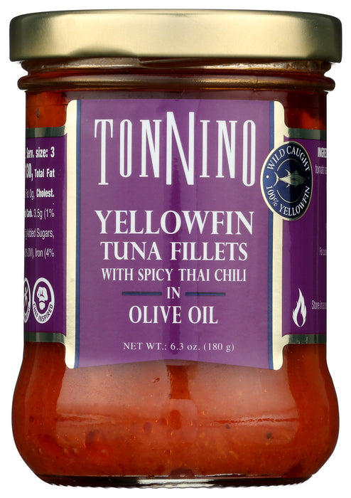 TONNINO: Tuna Fillets With Spicy Thai Chilli In Olive Oil, 6.3 oz
