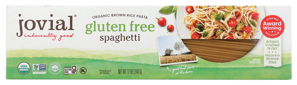 JOVIAL: Organic Brown Rice Pasta Spaghetti Gluten Free, 12 oz