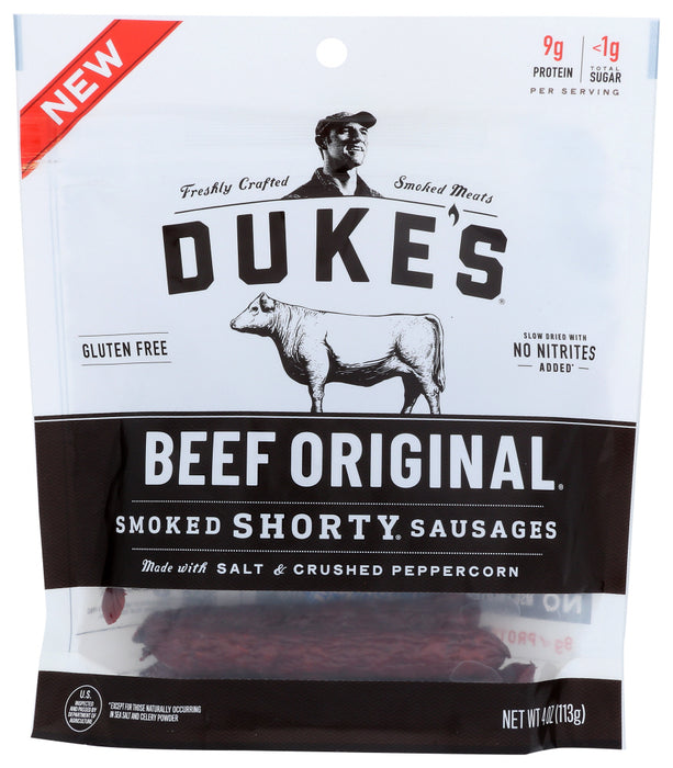 DUKES: Sausages Beef Shorty, 4 oz