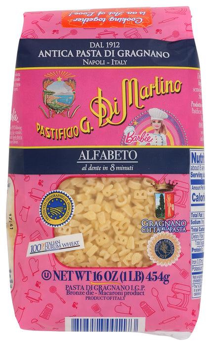 DI MARTINO: Pasta Alfabeto Dm Barbie, 1 LB