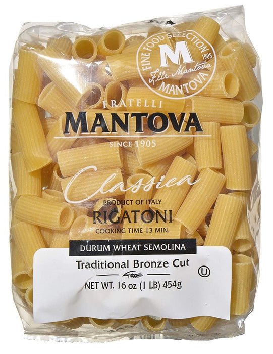 MANTOVA: Pasta Rigatoni Bronze, 16 oz