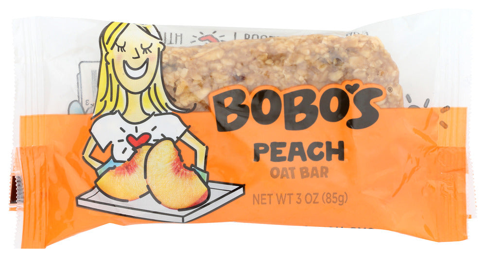 BOBO'S: Oat Bars Gluten Free All Natural Bar Peach, 3 oz