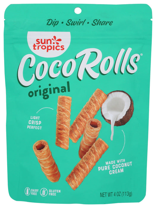 SUN TROPICS: Cookie Coconut Wafer Roll Original, 4 oz