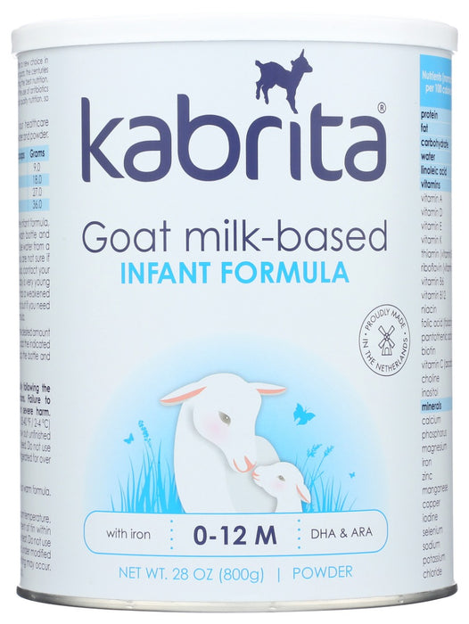 KABRITA: 0-12 Goat Milk-Based Infant Formula with Iron, 28 oz