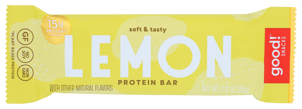 GOOD SNACKS: Lemon Protein Bar, 2.12 oz